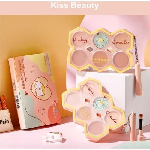 6-color Concealer, Face Concealer Palette, Feminine Cosmetics, Blemish Coverage Concealer Makeup Make Up Palette Facial Covering