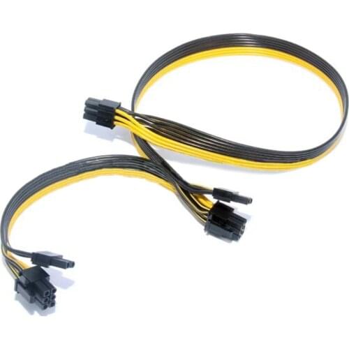 6 Pin to Dual 8 Pin (6+2) PCI Express Power Adapter Connector Extender