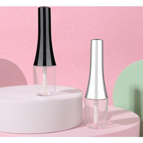 7ml AS Women Girls Refillable Lip Gloss Tube Clear Lip Glaze Lip Balm Bottle Eyeshadow Brush Wand Tube Makeup Tool