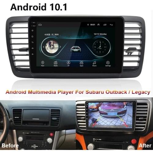 2 Din Car Radio Multimedia Video Player Navigation GPS Android 10.1 For Subaru Outback 3 Legacy 4 2003-2009 Head Unit with Frame