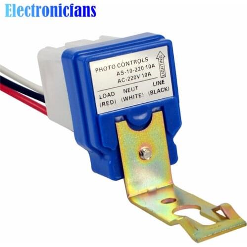 Automatic On Off Street Light Switch AC 220V 10A Photo Control Photoswitch Sensor Switch 50-60Hz Photocell Street Lamp Switch