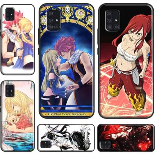 Fairy Tail Erza Natsu Lucy Case For Samsung A51 A71 A41 A31 A20e A21S A02S A20S A40 A50 A70 A12 A32 A42 A72 A52 Cover