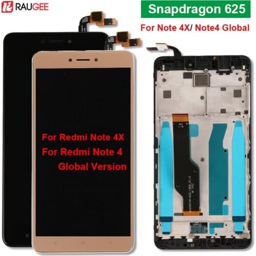 For xiaomi Redmi note 4x Display With Frame Snapdragon 625 Touch Screen For Redmi Note4X Note 4 Global Version LCD Display
