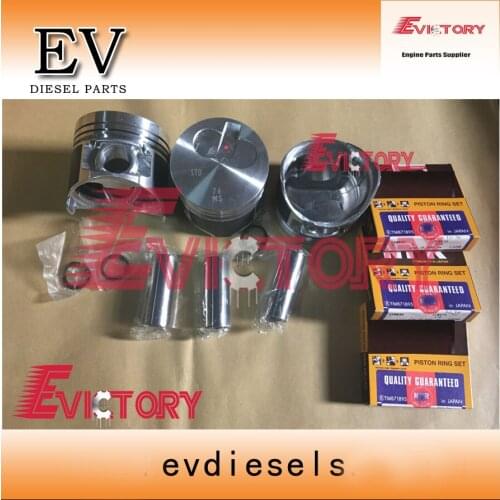 For yanmar VIO25 engine rebuild 3TNV76 piston with piston ring set