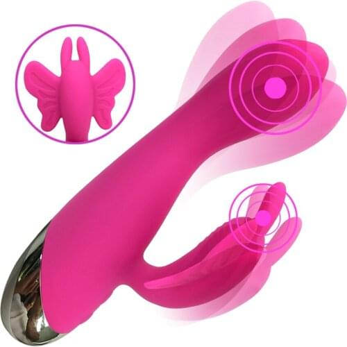 Butterfly Dildo Vibrator 10 Speed AV Stick Wand Clitoris Stimulator Sex Toys for Women Adult Products