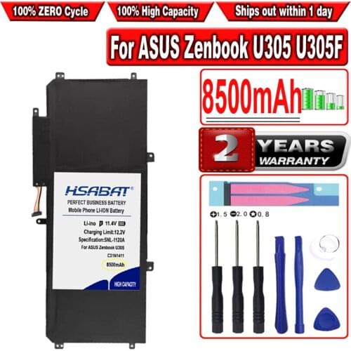 HSABAT 8500mAh C31N1411 Laptop Battery for ASUS Zenbook U305 U305F U305FA U305CA UX305 UX305CA UX305F UX305FA
