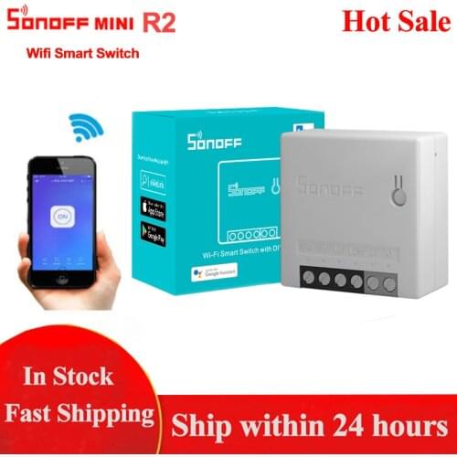 Sonoff MINI R2 Wifi DIY Smart Switch Two Way Remote Control Timer Switch Smart Home Module Via Ewelink APP Alexa Google Home