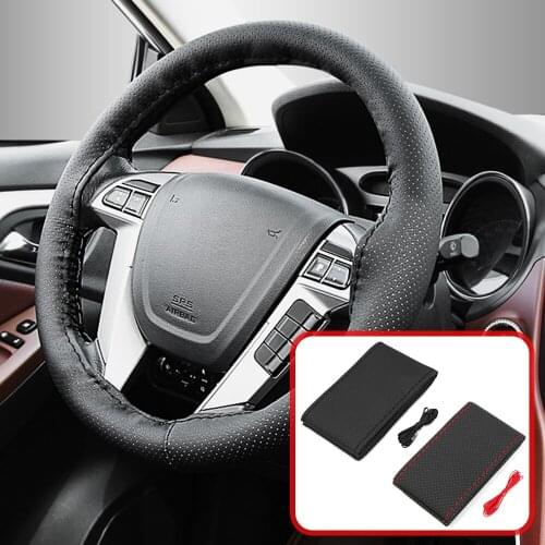 PU Leather DIY Car Steering Wheel Cover for VW Golf 5 6 7 Jetta MK5 MK6 MK7 CC Tiguan Passat B6 b7 Scirocco