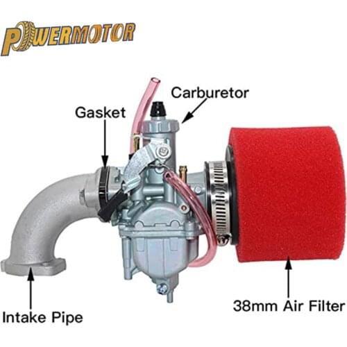 Mikuni VM22 Carburetor for 125cc 140cc Lifan YX Zongshen XR50 CRF70 KLX BBR Apollo Atomic DHZ SSR w/Air Filter Intake Manifold