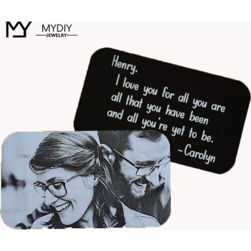 Custom Wallet Card, Husband gift, Boyfriend gift, Wallet Card insert, Personalized Metal Card, Anniversary gifts for Husband, Wa