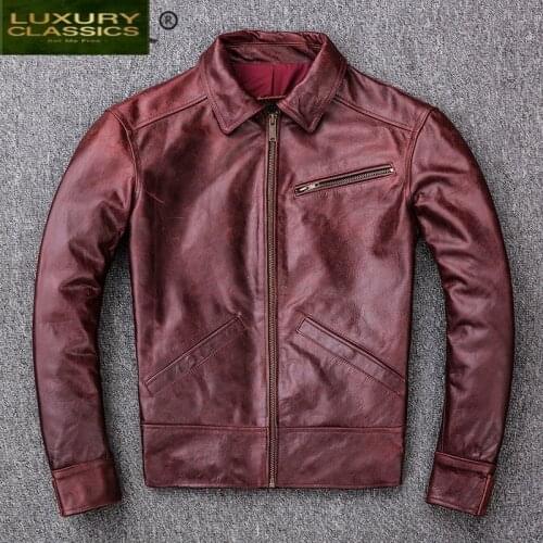 Genuine Streetwear 100% Natural Leather Jacket Men Autumn Spring Clothes 2021 Motorcycle Bike Real Sheepskin Coat Jackets