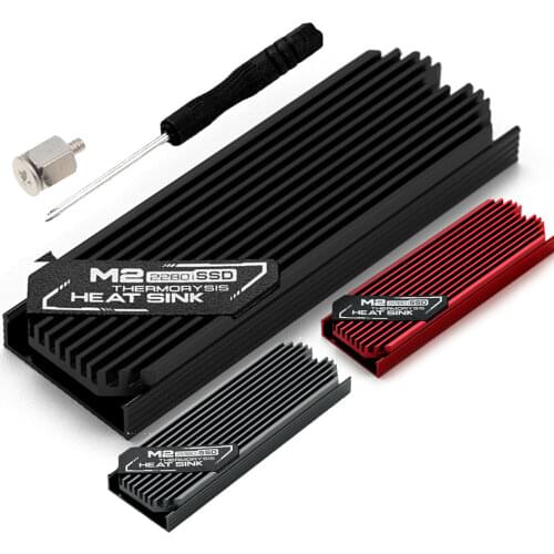 M.2 Solid State Hard Disk Heatsink Aluminum Alloy Ultra-thin Cooler Cooling Thermal Pads Heat Radiator for Desktop PC PCIE 2280