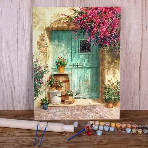 Landscape Scenery Painting By Numbers Complete Kit Acrylic Paints 40*50 Oil Painting Home Decoration For Kids For Drawing Art