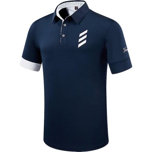 2020 Summer Golf Wear Clothing Men Shirt Competition Sports Ball Tops Breathable Short Sleeve Quick-dry Golf Trainning T Shirt