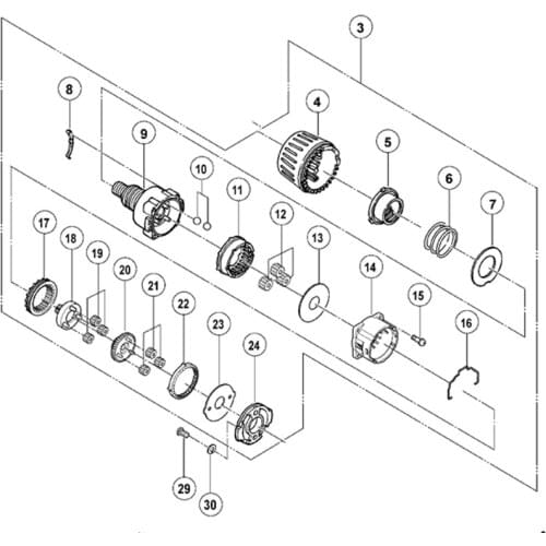 Genuine GEAR BOX ASS'Y for Hitachi 318229 FDS12DVA FDS9DVA Cordless Driver Drill 12v