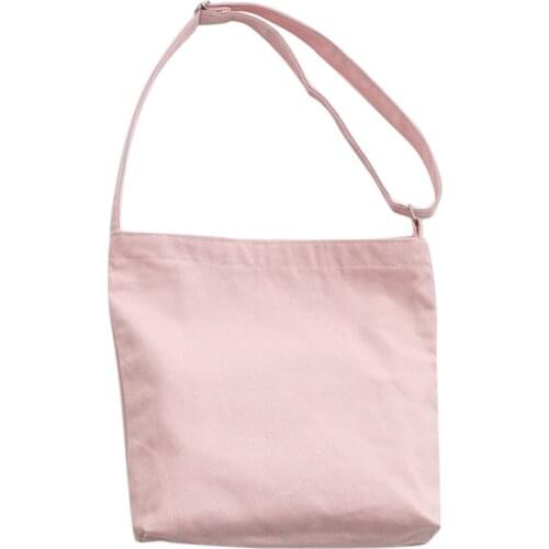 Portable Lunch Bag Cotton Linen Food Storage Container Pink