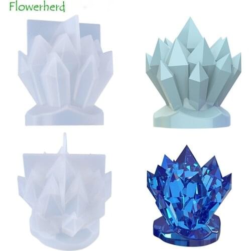 Diy Crystal Epoxy Mold Crystal Cluster Decoration Mold Candle Table Jewelry Silicone Mold Resin Molds Cake Decorating Tools