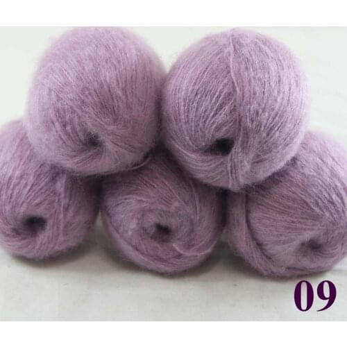Sale 5 balls x 50g Soft and comfortable MOHAIR Cashmere silk hand Knitting Yarn Light Iris 290-09