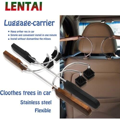 LENTAI 1PC Car adjustable hanger Stainless steel clothes rack For Fiat 500 Opel Insignia Suzuki Swift Sx4 Hyundai Ix35 Creta