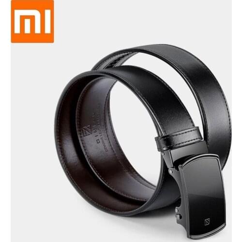 New Mens leather automatic buckle belt Top layer leather youth youth business casual pantsbelt for Smart home