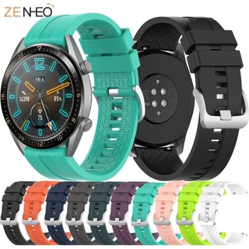 22mm Wrist Band for Huawei Watch GT 42mm 46mm smartwatch Strap for huawei watch GT 2 GT2 46mm Bands silcone Sport bracelet