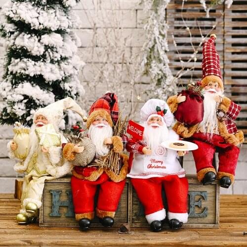 Christmas Ornaments Standing Posture Santa Doll Ornaments Santa Decoration Doll