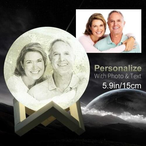 Custom Made Moon Lamp Put (Photo, Text, Pattern) On The Moon Light, 3D Printing Moon Light Glowing Moon Lamp Touch Change light