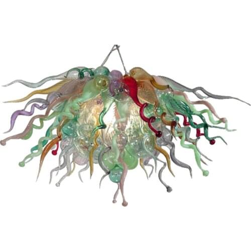 Glass Ball Led Pendant Lamp Chandelier for Kitchen Living Dining Room Table Modern Coffee Shop Hanging Light Colorful 32 Inches