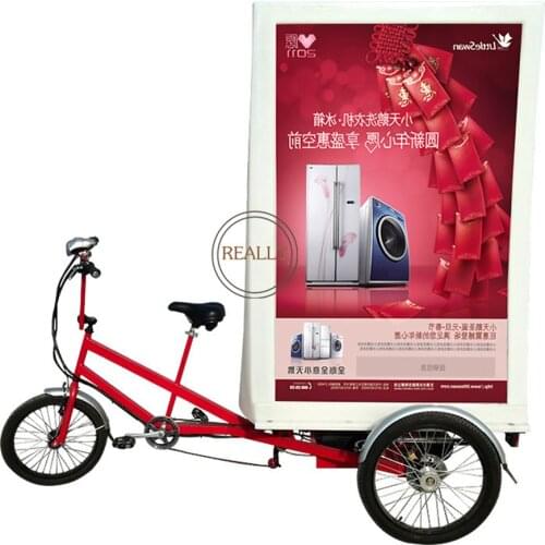 T01D Led Advertising Bike Street Advertising Tricycle Bicycle for Advertisement Adult Electric Billboard