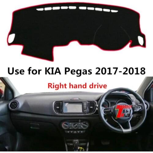 TAIJS Factory Casual Sport High Quality Polyester Fibre Car Dashboard Cover For KIA Pegas 2017 2018 Right hand drive