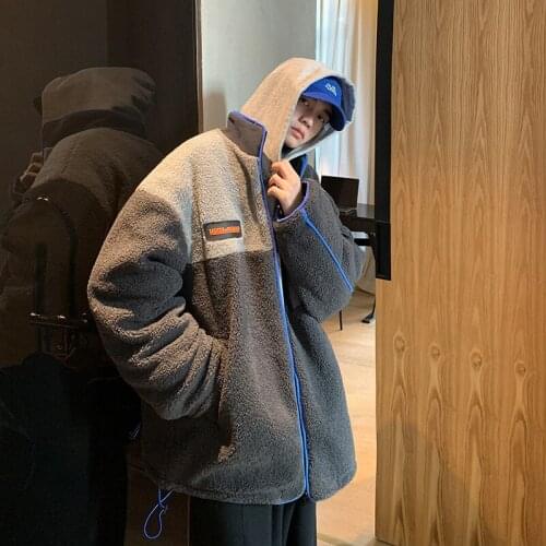 Stand-up Collar Thick Contrast Color Mens 2021 Winter New Korean Style Trendy Youth Padded Jacket Plus Size M-5xl