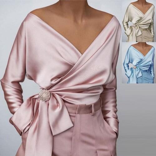 XIKUO Satin Blouses