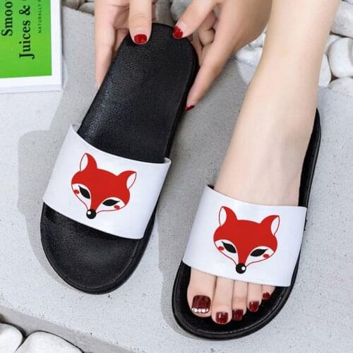 Shoes for Women 2021 Animal Cartoon Cute Printed Shoes Korean Style house slippers outdoor Beach slides fashion women shoes
