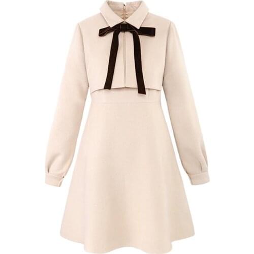 Dress Fall Winter 2020 New Korean Fashion Style Bottom Skirt Slim Long Sleeve Vestido De Mujer