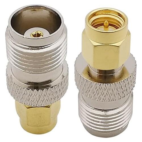 1Pcs TNC Female to SMA Male Straight Connector RF Coaxial Adapter Connector SMA Plug to TNC Jack Antenna Adapter