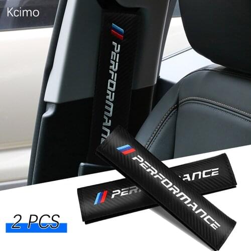 2 PCs car Belt covers embroidered safety case for BMW M M2 M3 M4 M5 M6X 320i X1 X3 X4 X5 X6 car styling Auto Accessories