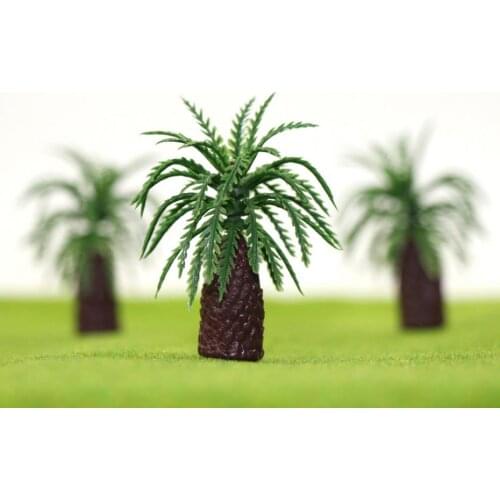 20pcs 25mm-50mm Model Palm Trees Sago Cycas Model Layout Train Scale 1/60 -1/200 NEW model train ho scale YS09 railway modeling