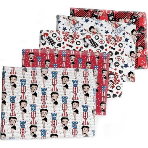 50*145CM Beauty Girl Fabric Cartoon Printed Polyester Cotton Twill Fabric Patchwor Printed