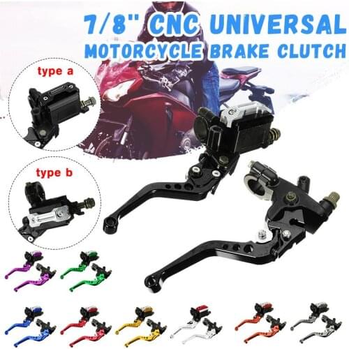 7/8'' 22mm Universal Motorcycle Brake Clutch Master Cylinder Lever Reservoir For Honda/Yamaha/Suzuki Dirt Pit Bike Scooter