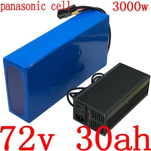 72V 30AH Lithium battery pack 72V 2000W 3000W electric scooter battery 72V 30AH electric bicycle battery use panasonic cell