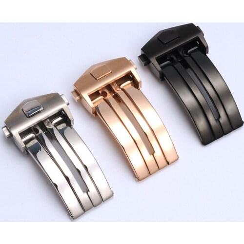 20mm Bracelet Stainless steel buckle Folding clasp Double button ouch for TAG Heuer watch accessories strap Bright matte