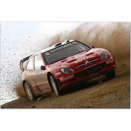 Citroen Xsara WRC Car Photo Decorative Posters and Prints Canvas Painting Wall Art Picture For Living Room