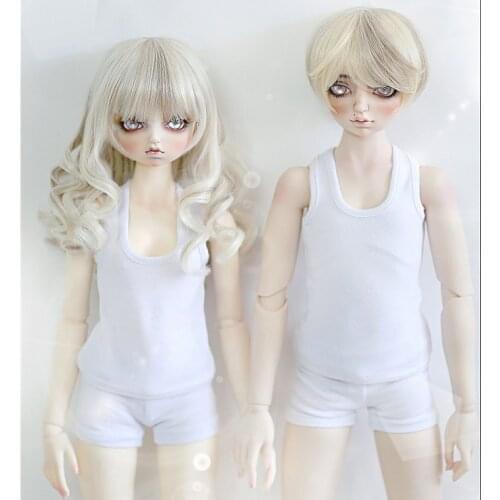 D01-P346 children handmade toy 1/6 1/3 1/4 Doll Accessories BJD/SD clothes white bottoming vest shorts set