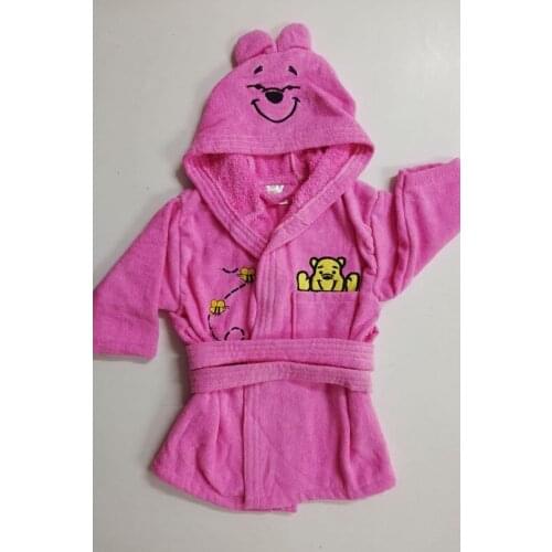 Hooded Children Robe 9-10 Age Pink