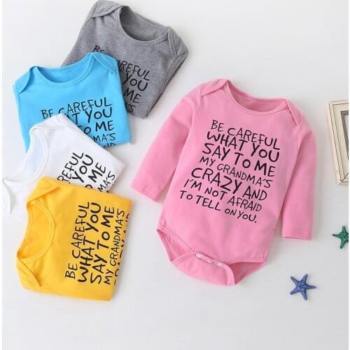Baby Clothes Newborn Toddler Baby Girls Boys Letter Print Romper Jumpsuit Cute Casaul Clothes 0-12Months Newborn Kids Clothing
