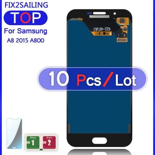 10Pcs A8 For Samsung Galaxy A8 A8000 Super TFT LCD Display 100% Tested Working Touch Screen Assembly Black/White/Gold