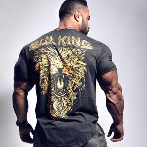 Men summer fitness Bodybuilding cotton t-shirt gyms workout Short sleeve shirts male leisure tees tops brand clothes
