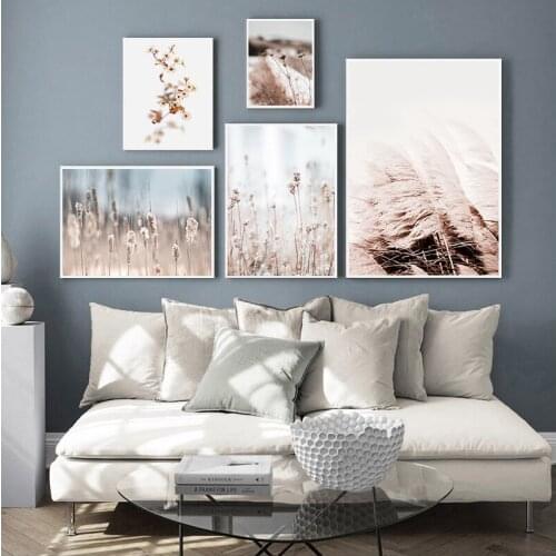 Autumn Nature Leaves Plant Flower Wheat Wall Art Canvas Painting Nordic Posters And Prints Wall Pictures For Living Room Decor