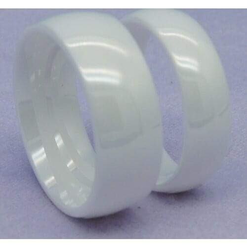 8mm classic white hi-tech scratch proof ceramic ring