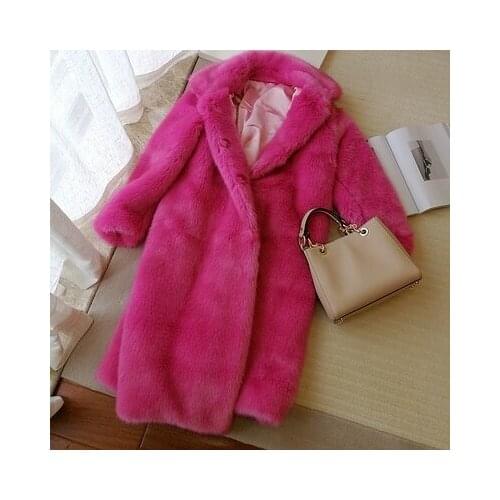 Top brand Style 2020 New High-end Fashion Women Faux Fur Coat S87 high quality